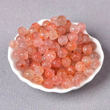 天然川料冰飘南红圆南瓜珠荔枝冻隔珠配珠diy半成品手串项链耳坠