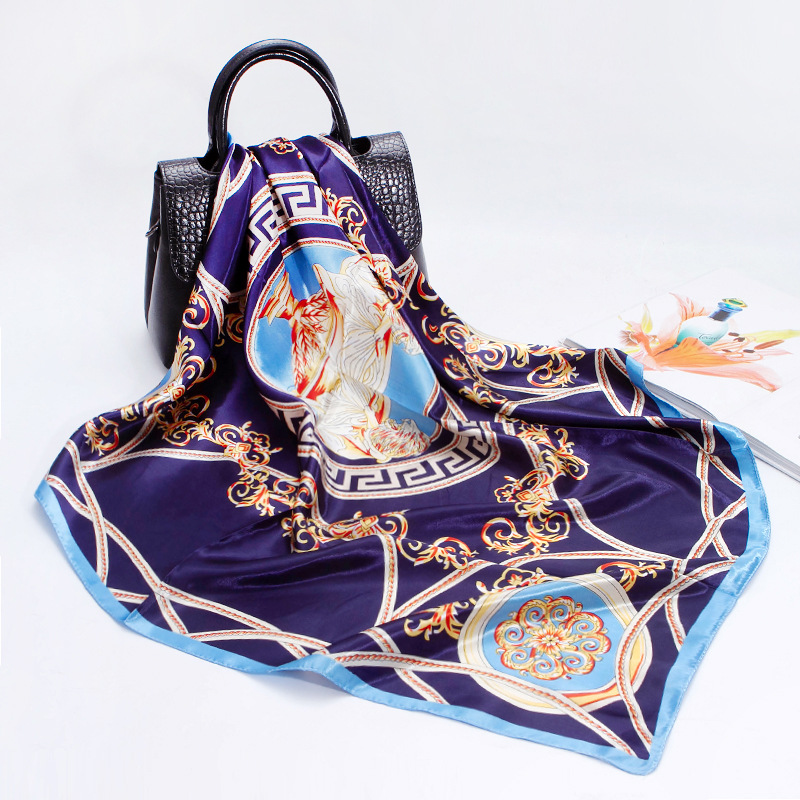 Women's Elegant Fashion Printing Satin Printing Silk Scarves display picture 4