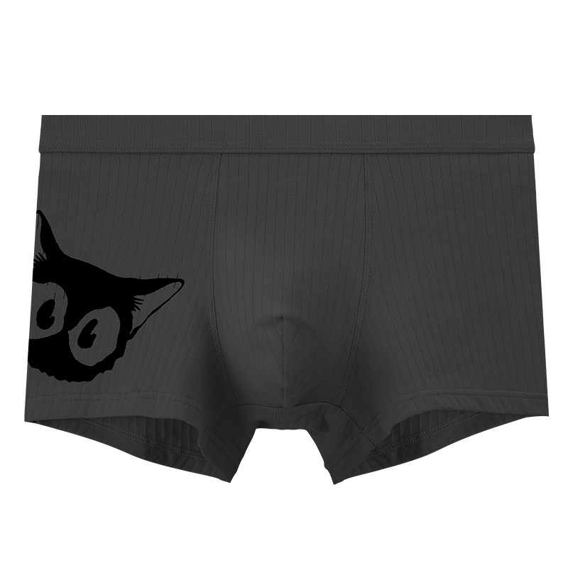 Ropa interior de algodón hombres otoño transpirable boxeadores cabeza entrega de una Pieza Impresa Boxer shorts invierno pantalones cortos de los hombres