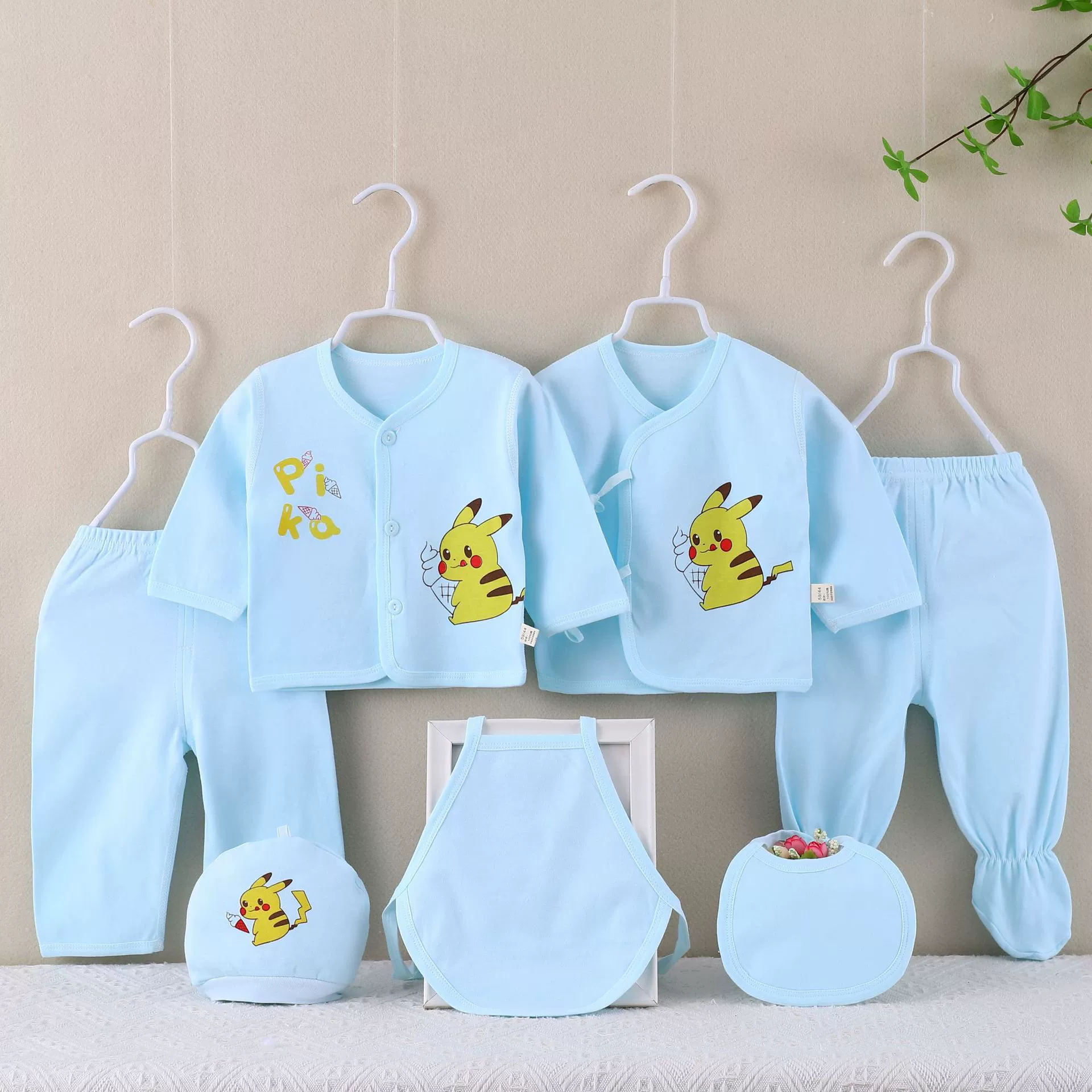 Plastic children's set for new born, sweater, combed cotton