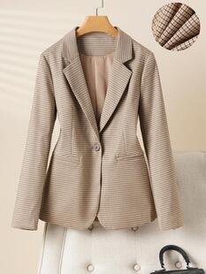 Z 12661 Women's Checkered Blazer ��������С���� �W���羳