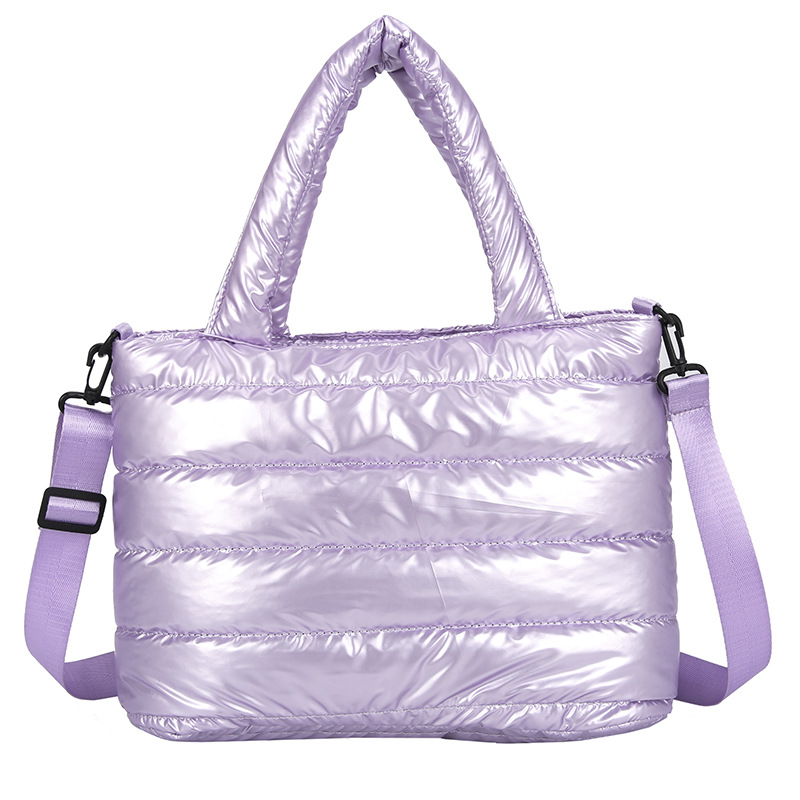 Bolso de algodón para mujer, estilo nuevo transfronterizo, bordado, de algodón espacial, bolso de hombro, bolso cruzado informal brillante y moderno para mujer