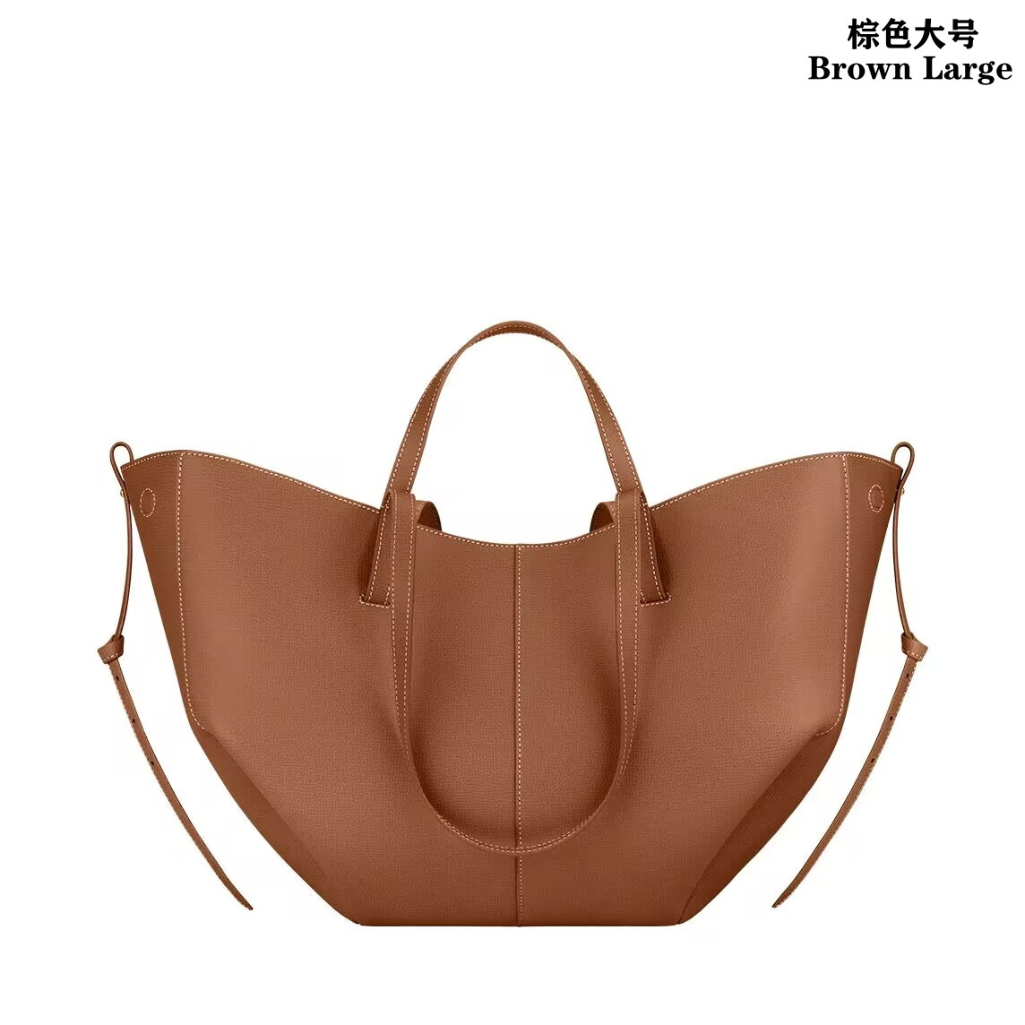 现货秒发polene翅膀包真皮Cyme单肩腋下包小众法式大容量托特包 - Thumbnail 22