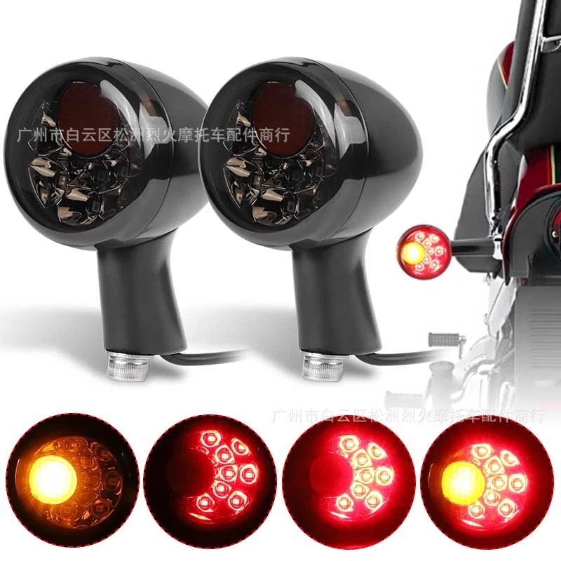 Harley XL883 1200 X48 Breakthrough Road King Soft Tail LED Turn Signal Command Light 92-16 Pair