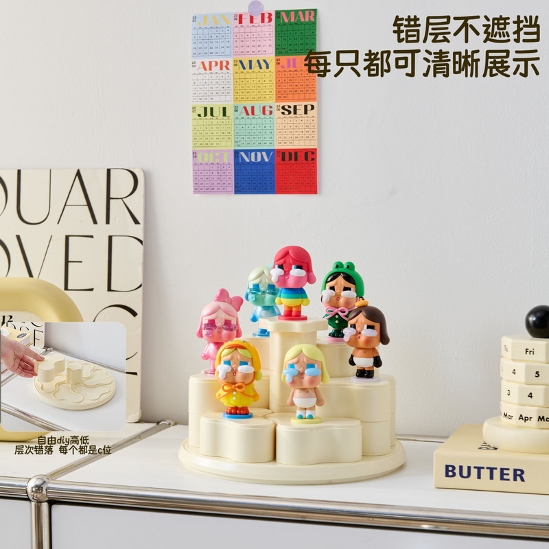 ブラインドボックス収納展示棚透明回転DIY人形人形展示ボックス萌え粒手作りバブルマット置物|undefined