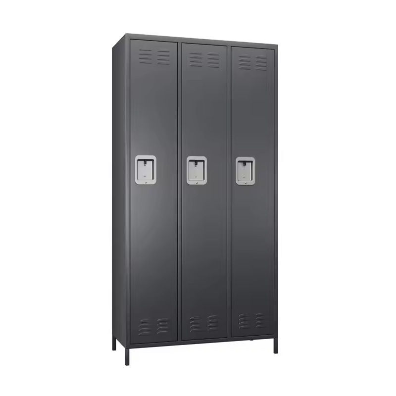 Amazon Hot Sale armario de acero personal dormitorio tres puertas con cerradura oficina en el hogar almacenamiento armario fabricante
