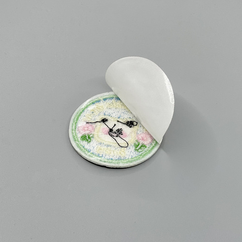 Girl Label Ins Cute Embroidery Cloth Patch Patches DIY Clothes Self-Adhesive Bag Handbook Mobile Phone Case Cloth 