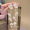 Silver needle, fashionable advanced universal earrings, flowered, bright catchy style, high-quality style, wholesale