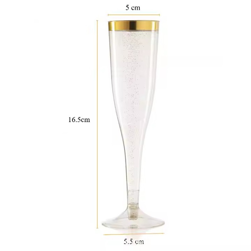 Taza de plástico desechable PS taza de champán transparente taza de helado taza de cóctel taza de fiesta taza de boda taza de jugo