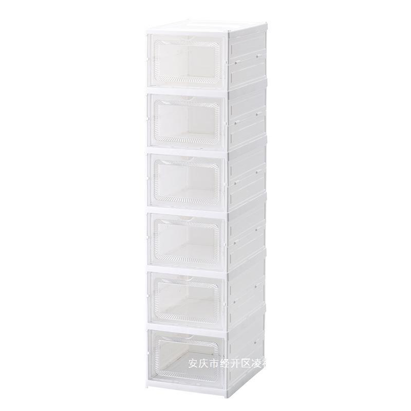 All-in-one foldable transparent shoe rack printed cross-border shoe…