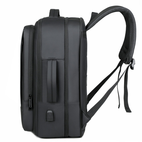 Cross-border exclusive waterproof fabric laptop backpack with expandable capacity, factory printed LOGO
