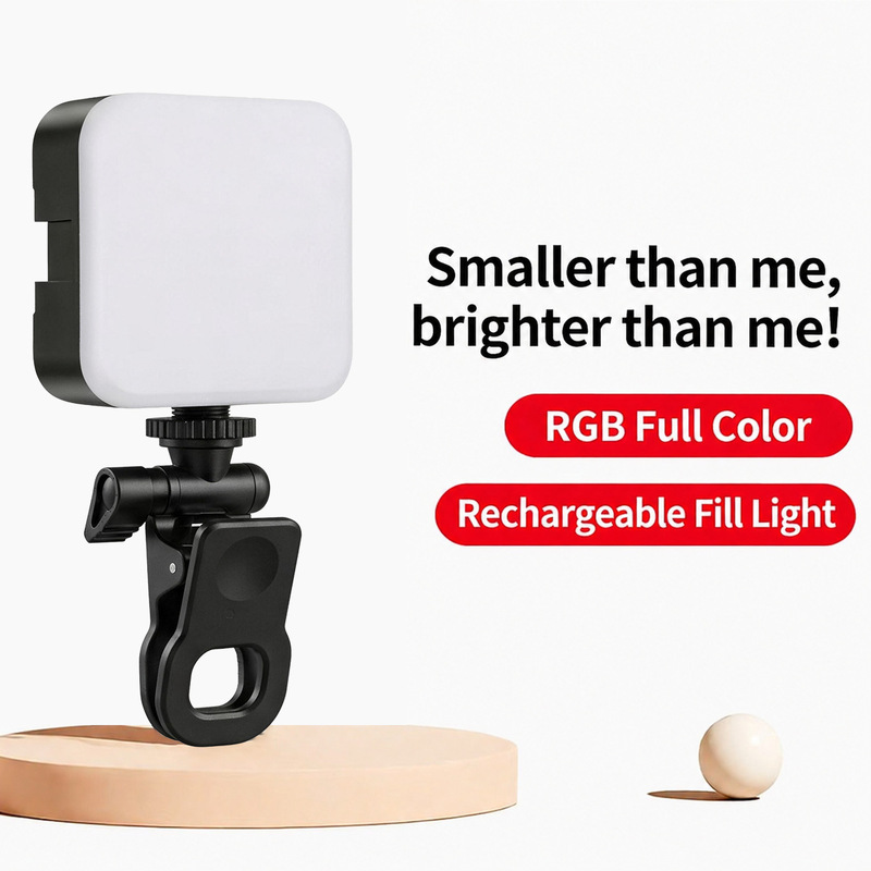 Mobile Phone Selfie Live Streaming Fill Light Rgb Portable Camera Photo Video Beauty Led Pocket Light