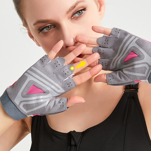 Fitness gloves for men and women half-finger wristbands gym equipment training horizontal bar dumbbells outdoor sports cycling gloves summer