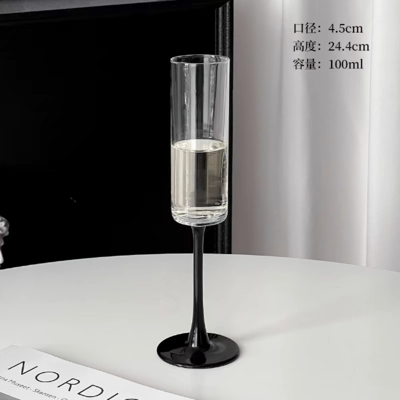 Vaso de champán europeo alto pié de barra roja creativo de cristal de alto nivel taza de vino vino vino vino taza de cóctel especial