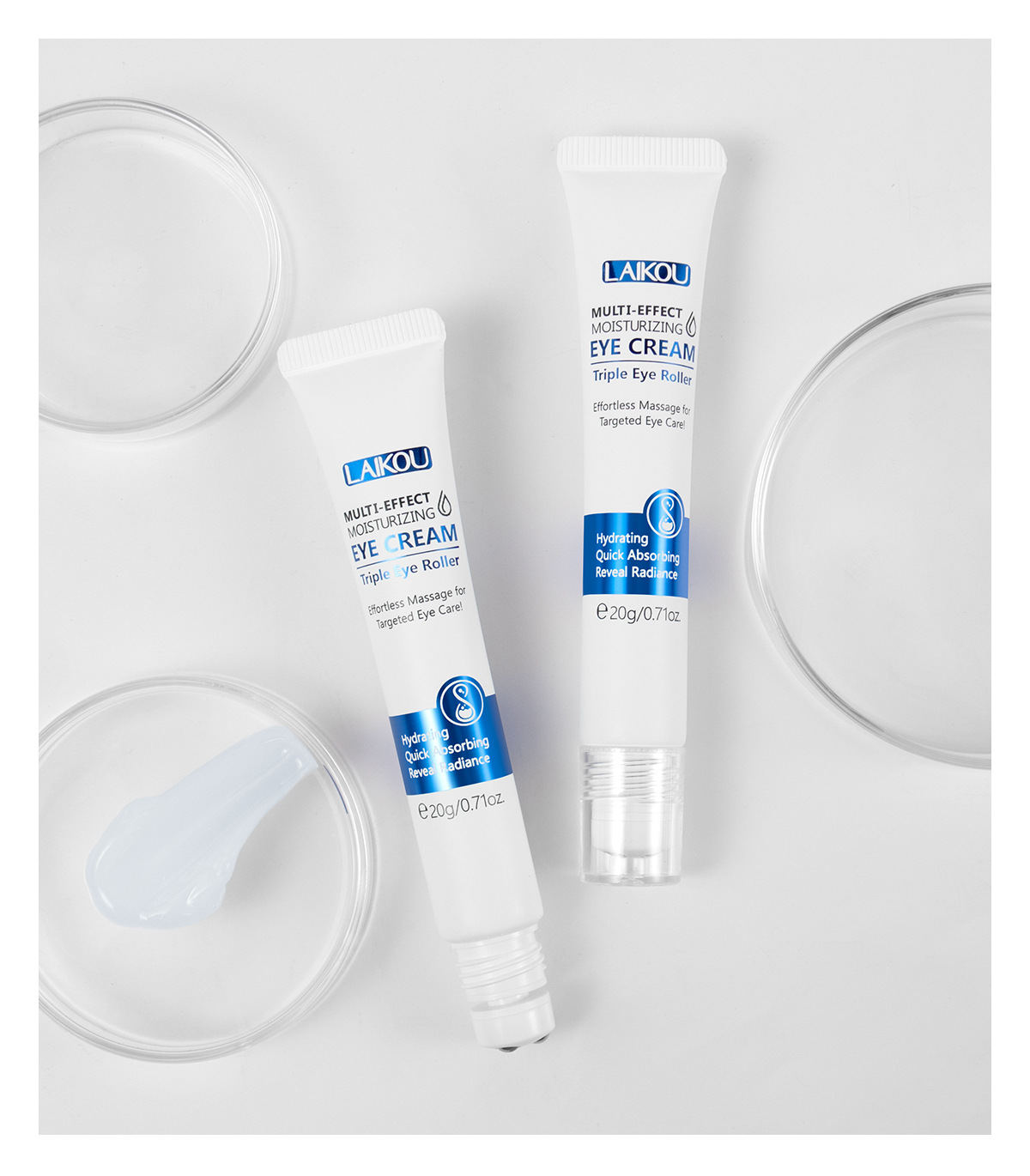 Cross-border LAIKOU Hydrating Roll-on Eye Cream 20g, eye moisturizing and eye care skin care product manufacturer supply undefined
