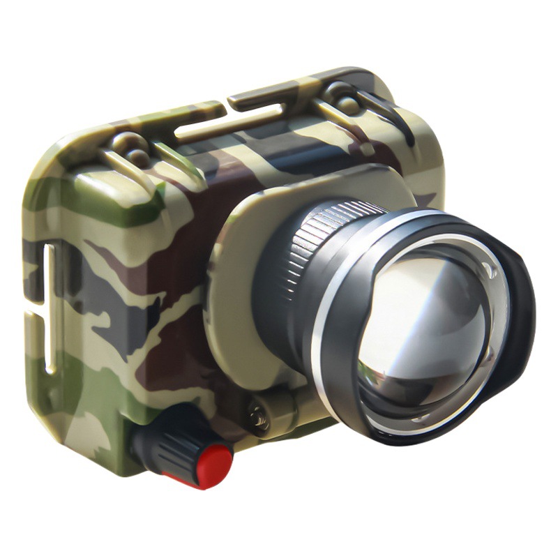 Fisherman's Treasure Night Fishing Headlight Strong Light Charging Super Bright Head-Mounted Super Long Endurance Flashlight Dual Light LED Zoom