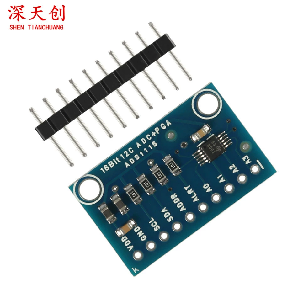 4-канальный ADS1115 небольшой 16-разрядный высокоточный аналого-цифровой преобразователь ADC модуль платы разработки