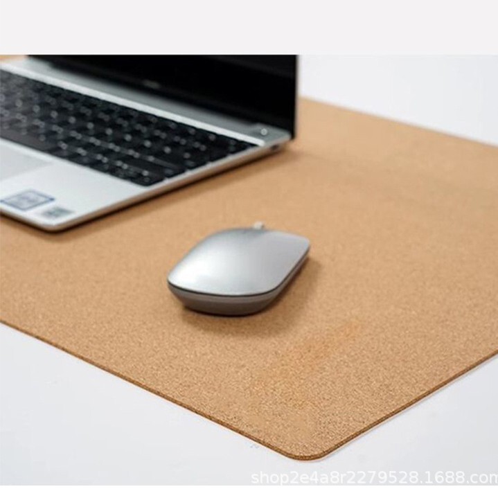 Pure Natural Cork Mouse Pad Laptop Keyboard Pad Waterproof, Oil-Proof and Dirt-Resistant Simple Writing Desk Pad