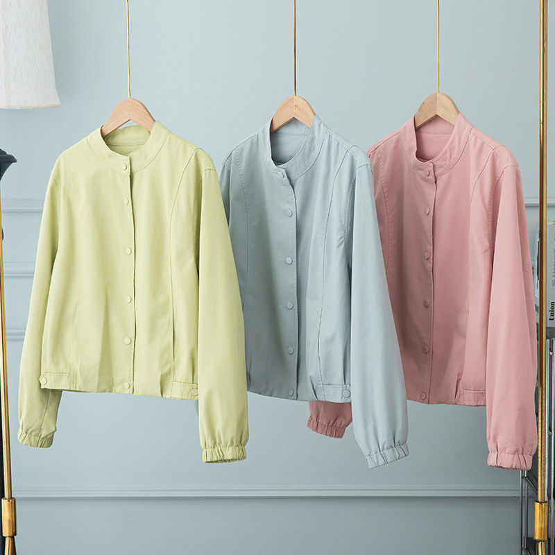 Avocado Green Stand-Collar Baseball Jacket for Women, 2026 Early Spring New Style, Very Beautiful and Youthful, Lightweight Jacket Avocado Green Stand-Collar Baseball Jacket for Women, 2026 Early Spring New Style, Very Beautiful and Youthful, Lightweight Jacket