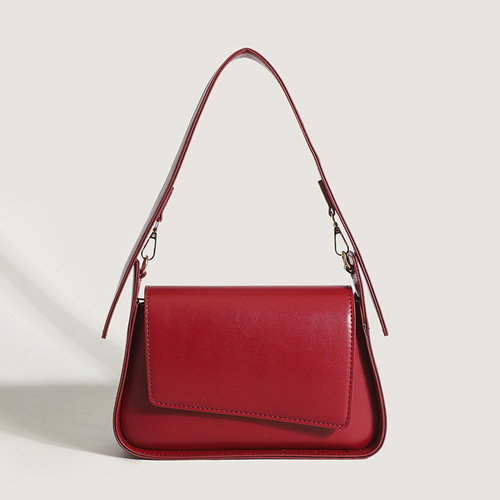 Fashionable women's cross-border trade 2024 summer new PU leather handbag, versatile top handle, stylish women's bag, casual underarm bag