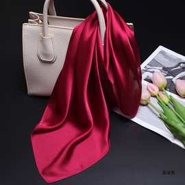 2026新款真丝大小方巾春秋夏季薄款围巾洋气桑蚕丝巾百搭披肩