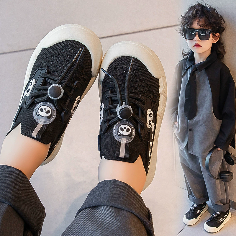 Весенне-осенние детские кокосовые туфли, нескользящие дышащие, новинка 2025 года, повседневная обувь без шнуровки для мальчиков, сетчатая обувь для девочек, модная спортивная обувь