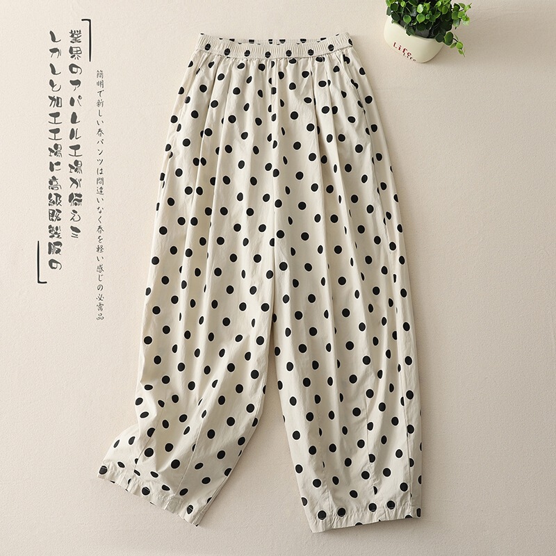 Women's 2025 Summer New Loose All-match Lightweight Breathable Cropped Casual Pants with Loose Waist Women's 2025 Summer New Loose All-match Lightweight Breathable Cropped Casual Pants with Loose Waist
