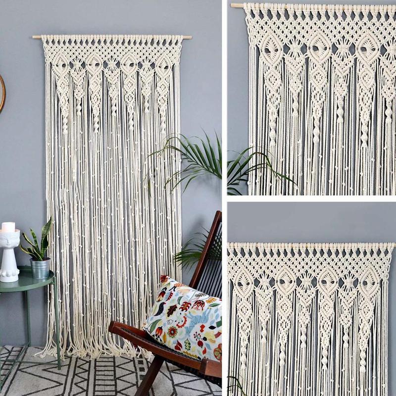 Finished woven tapestry door curtain partition curtain Bohemian tapestry wedding decoration photo props factory direct sales
