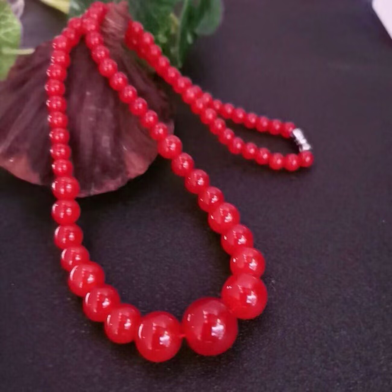 Live-streamed imitation green chalcedony necklace, chain necklace, sweater chain, chain, hot-selling promotional gift for tourist attractions
