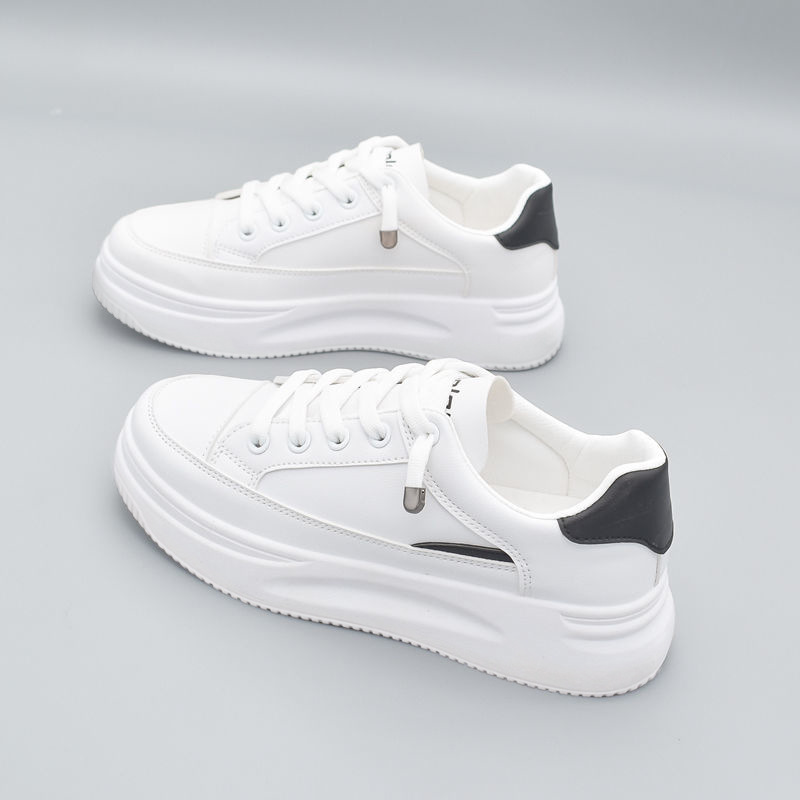 Cuatro estaciones transpirables y cómodas, lazos de moda femeninos, zapatos blancos, zapatos individuales, estudiantes, tendencia universal, ocio