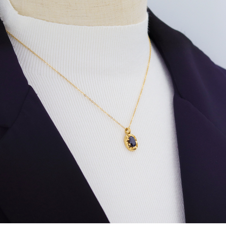 4g Weight Pendant Necklace Classification 1 Piece Quantity Holiday Occasion 304 Stainless Steel Material Gold Plated, Real Gold Plated Plating Geometric Pattern Women'S Gender Elegant Style Waterproof Non Tarnish, Gold Plated Craft Real Gold Plated Geometric 304 Stainless Steel Elegant Waterproof Non Tarnish Pendant Necklace 8