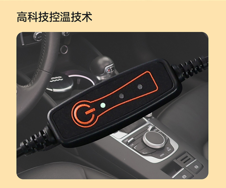 Winter Car Seat Cushion Single-Piece Driver's Seat Heated and Warm Car Seat Cushion In-Car Square Cushion Cross-Border Manufacturer Dropshipping