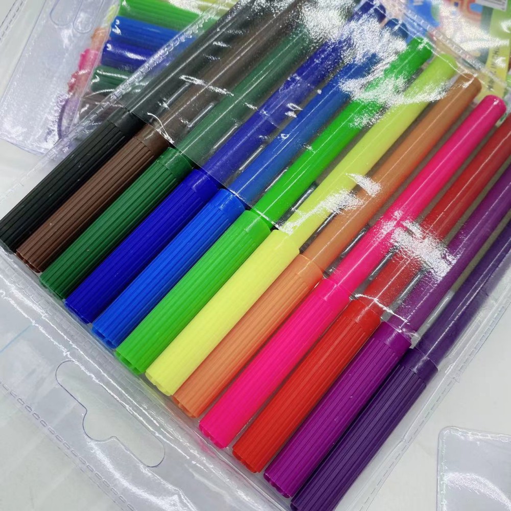 Acuarela pluma de color único conjunto de 12 colores al por mayor de gran capacidad para estudiantes de arte primaria pintura graffiti pintura al por mayor
