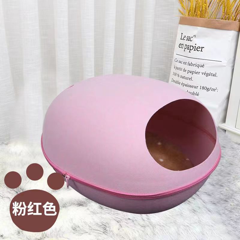 Nido de mascota sentía nido de gato en forma de huevo gran espacio semi-cerrado extraíble y lavable transpirable ligero gato cama nido de gato al por mayor