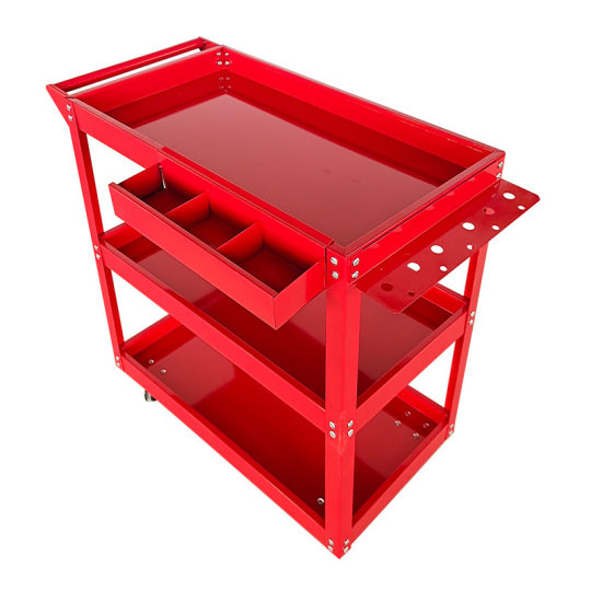 Ruichi Three-Layer Steering Brake Wheel Hand Push Parts Car Auto Repair Storage Movable Tool Cart Processing and Customization