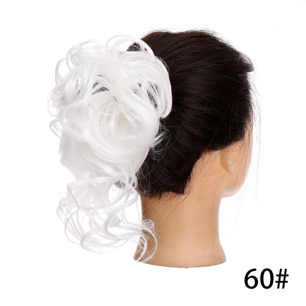 Parrucca per capelli sintetici Donna Anelli ricci in seta ad alta temperatura disordinati S Elastici Estensioni dei capelli in fibre sintetiche_voghion.com