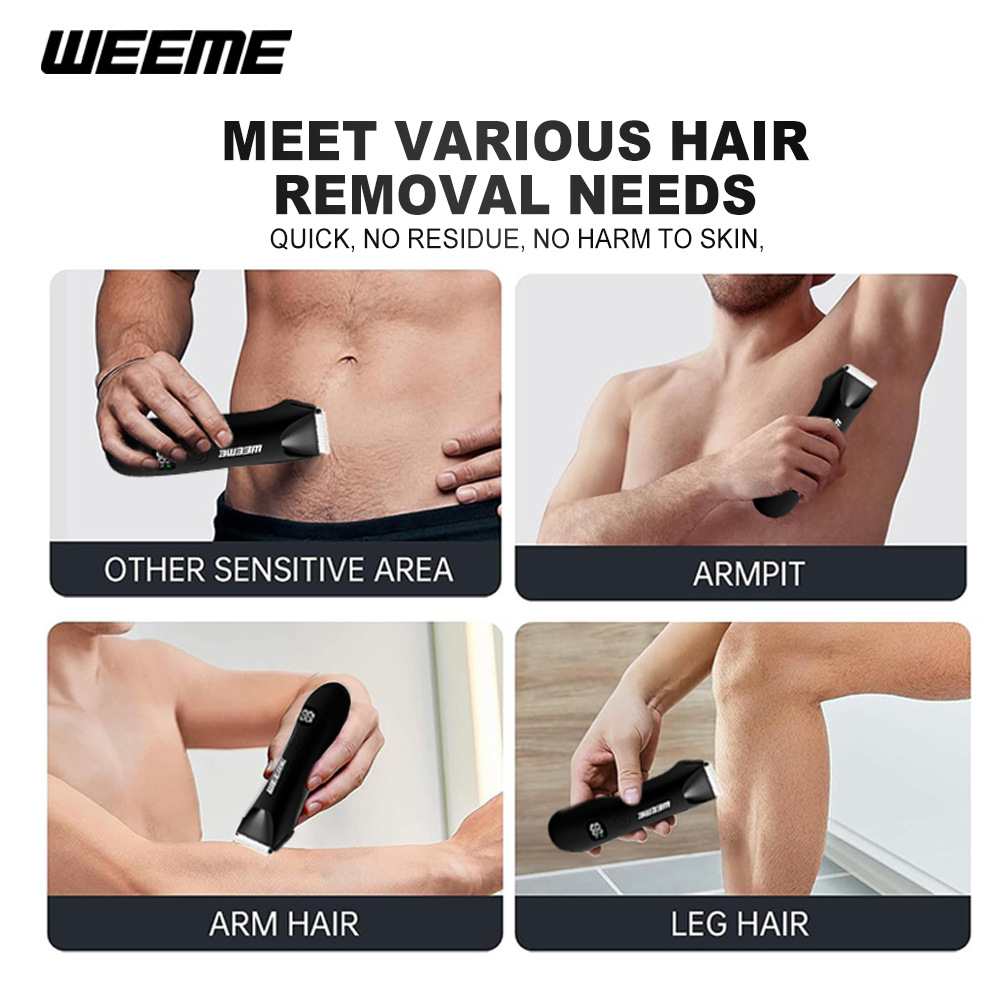 WEEME afeitador eléctrico transfronterizo hombre LCD digital pierna cabello bajo la axila afeitar cortadora privada aparato depilación de todo el cuerpo image 5