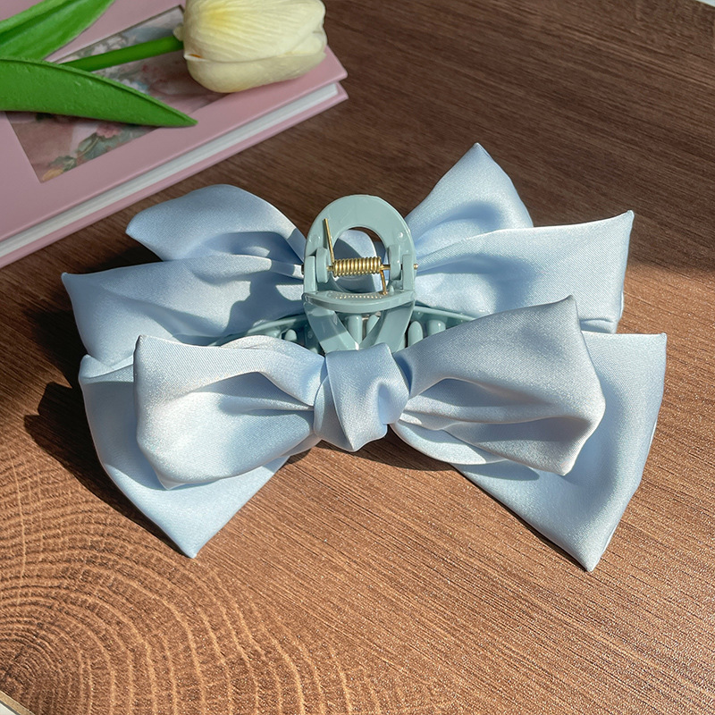 Clip de agarre de lazo de súper hada, parte posterior de la cabeza llena, pinza para el cabello, clip para el cabello de princesa, tocado de clip de tiburón de sentido avanzado