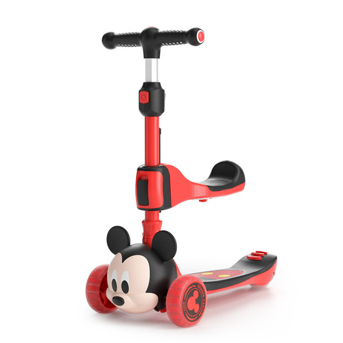 Disney children's scooter 2-in-1 1-12 years old can slide and ride with removable seat 3-in-1 bicycle