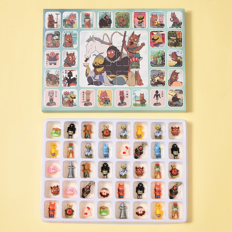 New Langlang Mountain Little Monster Resin Cave Fun 40-Piece Surprise Poke Fun Trendy Children's Toy Blind Box Stall