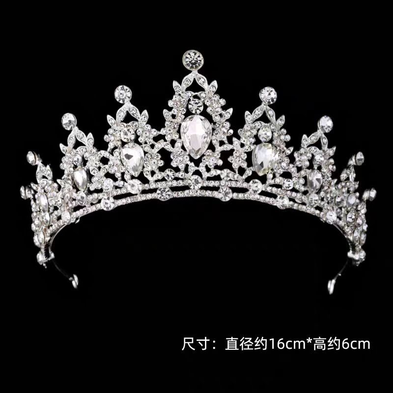 Moda princesa corona fiesta fiesta corona de cumpleaños novia principal vestido de novia corona accesorios para el cabello vestido de reina corona