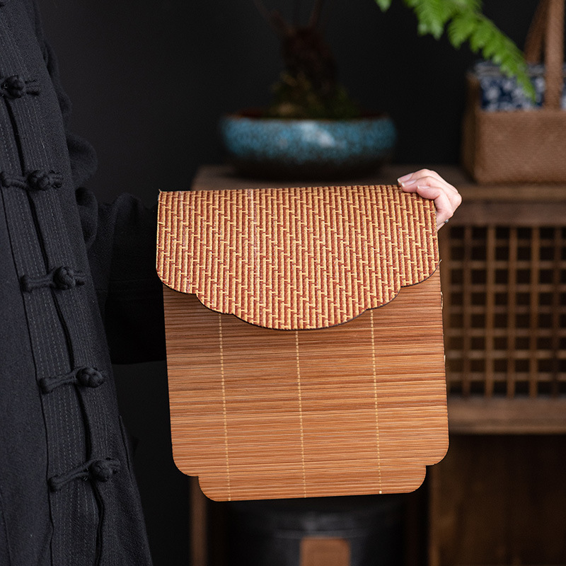 Estera de té de bambú hecha a mano estera de mesa de té Zen juego de té seco accesorios mesa de aislamiento Estera de bambú impermeable estera de té corredor de mesa