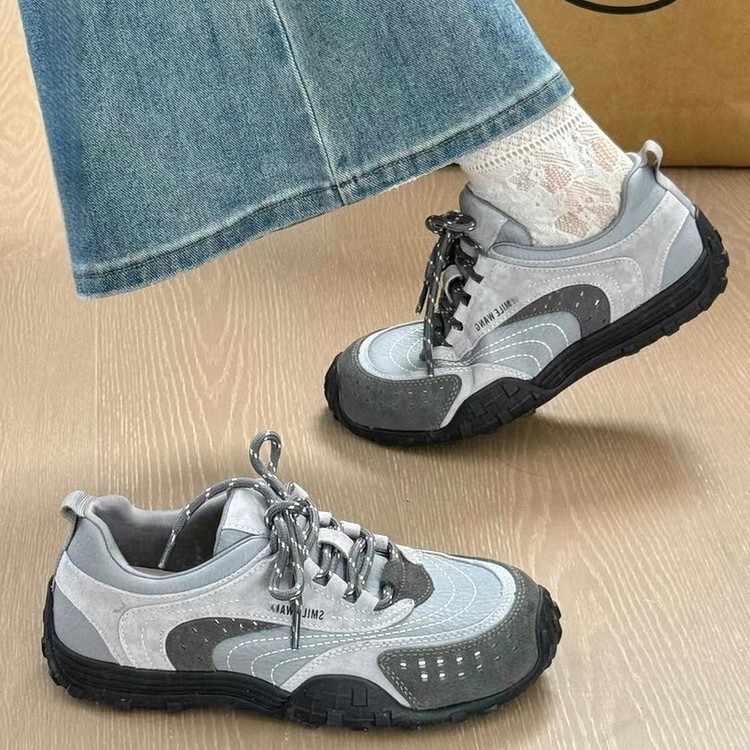 Gray Retro Thick-Soled Moral Training Shoes for Women 2025 New Autumn and Winter Versatile Heightening Hiking Shoes Casual Sports Forrest Gump Shoes Gray Retro Thick-Soled Moral Training Shoes for Women 2025 New Autumn and Winter Versatile Heightening Hiking Shoes Casual Sports Forrest Gump Shoes