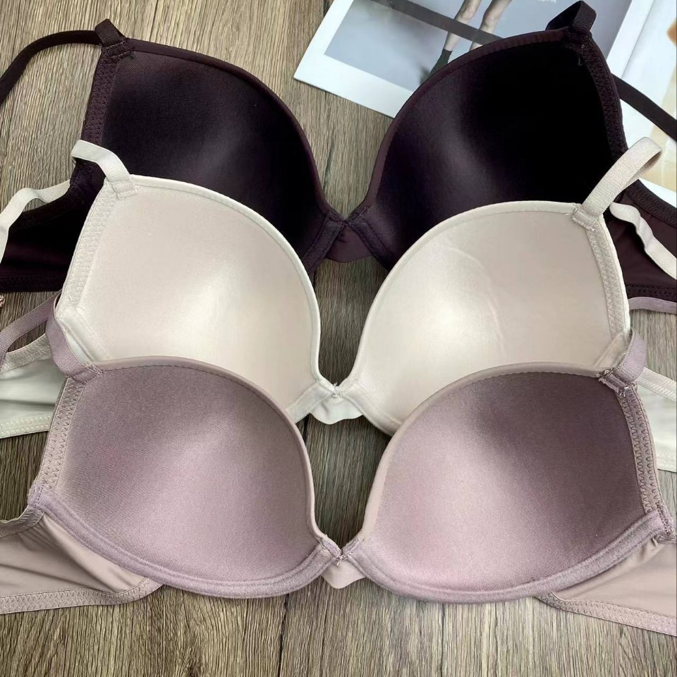 Nueva ropa interior de mujer europea y americana confortable sujetador brillante con anillo de acero fabricantes de sujetadores delgados al por mayor