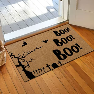 Sərhəddən kənar Halloween süni kokos lifli, kirlənməyən giriş qapı xalçası