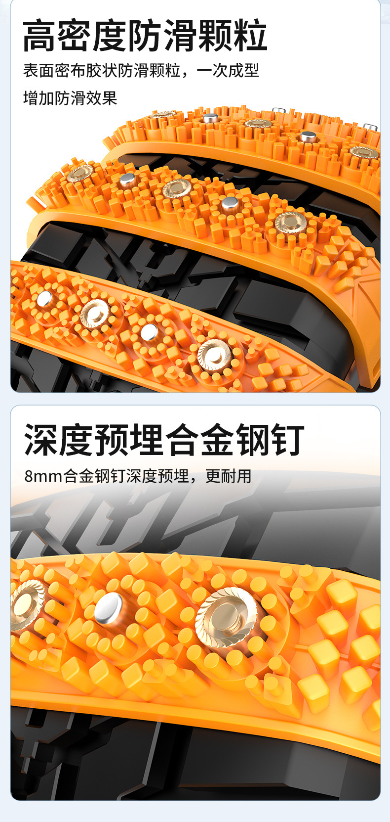 Car Wheel Anti-Skid Chains for Passenger Cars, Off-Road Vehicles, Suvs, Universal Tire Ice and Snow Chains