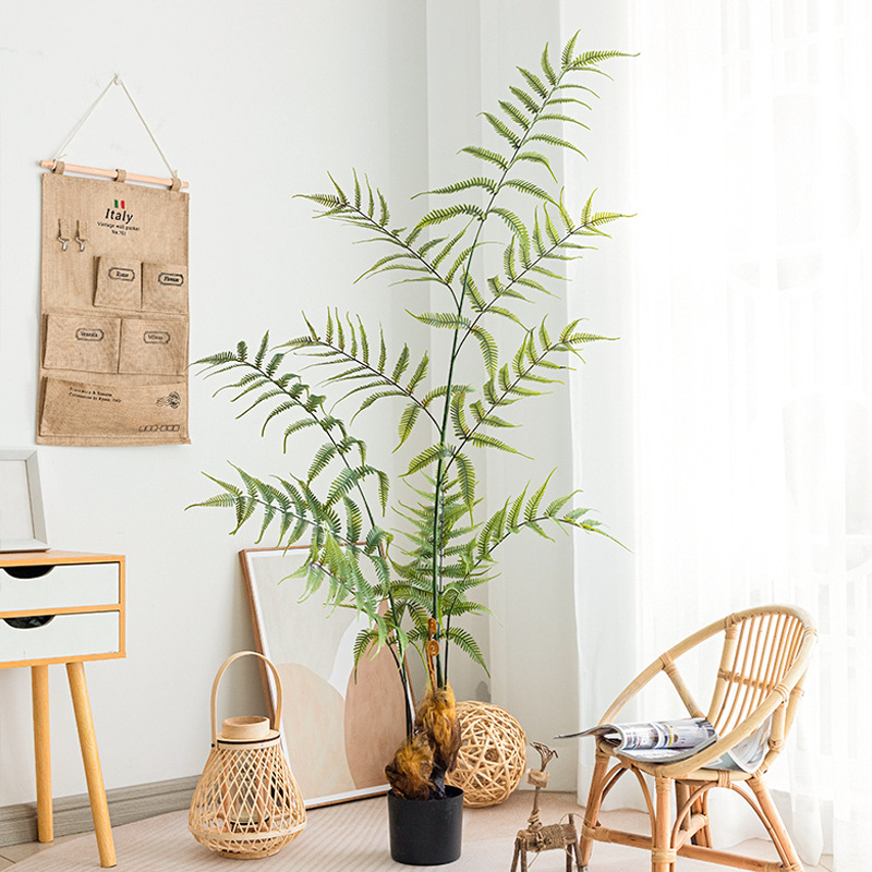 Estilo nórdico artificial cabeza de mono helecho Planta artificial biónico mono de oro helecho Internet celebridad planta verde bonsai interior sala de estar Decoración