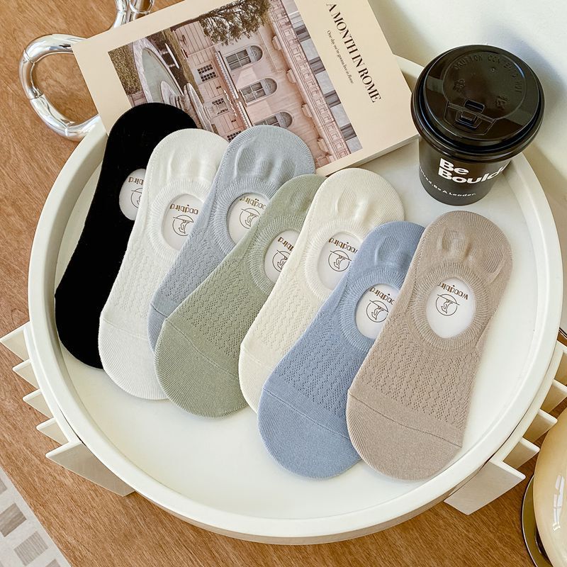 Mesh Boat Socks for Women, Non-Falling, Summer Japanese Style Shallow Mouth Invisible Socks, Deodorant, Breathable, Non-Slip Socks, Foreign Trade Wholesale