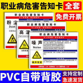 职业病危害告知牌卡粉尘卫生警示标识牌健康公告栏安全周知卡志