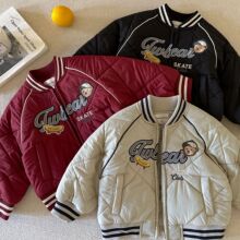 童装2025儿童棒球服棉衣字母男童秋冬棉服外穿厚宝宝保暖外套洋气